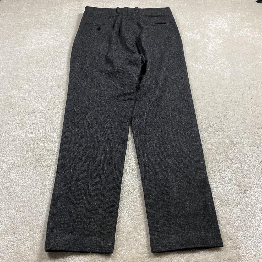 VTG Johnson Woolen Mills Pants Mens 35x32 Gray Wool Herringbone Adirondack